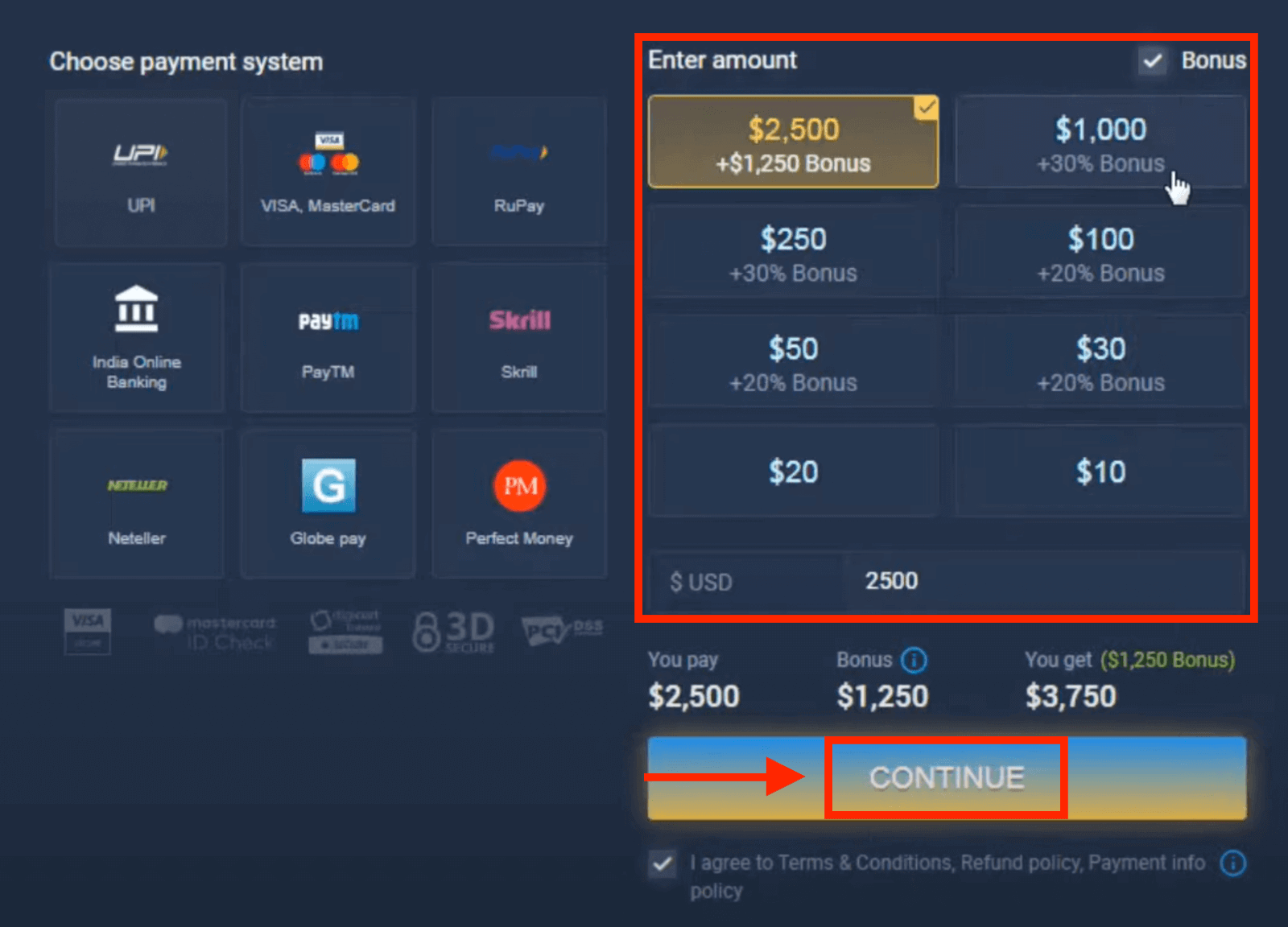 Deposit Money in ExpertOption via Bank Cards (Visa / Mastercard), E-payments (UPI, RuPay, Skrill, Neteller, PayTM, Globe pay, Perfect Money) and Cryptocurrency in India Deposit Money in ExpertOption via Bank Cards (Visa / Mastercard), E-payments (UPI, RuPay, Skrill, Neteller, PayTM, Globe pay, Perfect Money) and Cryptocurrency in India