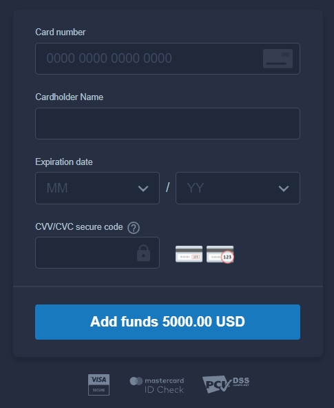 Deposit Wang dalam ExpertOption melalui Kad Bank (Visa / Mastercard), Perbankan Internet, E-pembayaran (MoMo, Perfect Money) dan Cryptocurrency di Vietnam