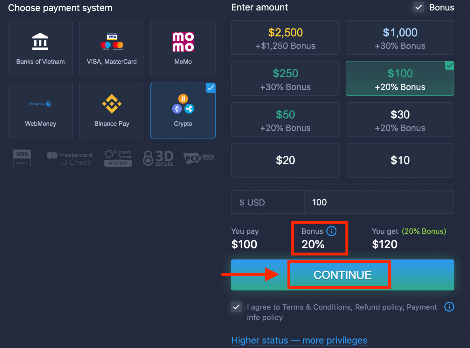 Ku shub lacagta ExpertOption iyada oo loo marayo Crypto: Hababka iyo Xadka Ku shub lacagta ExpertOption iyada oo loo marayo Crypto: Hababka iyo Xadka