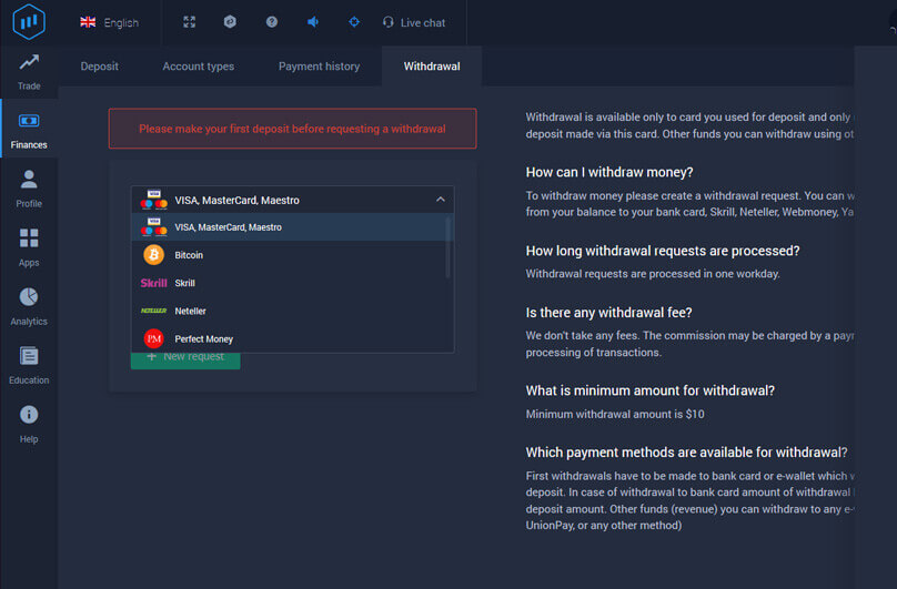 ExpertOption Review: Platform Features, Account Types, Fees, Deposits & Withdrawals