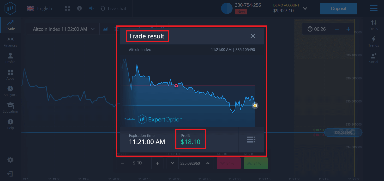 ExpertOption Trading ee Bilowga: Sida looga ganacsado Platform-ka