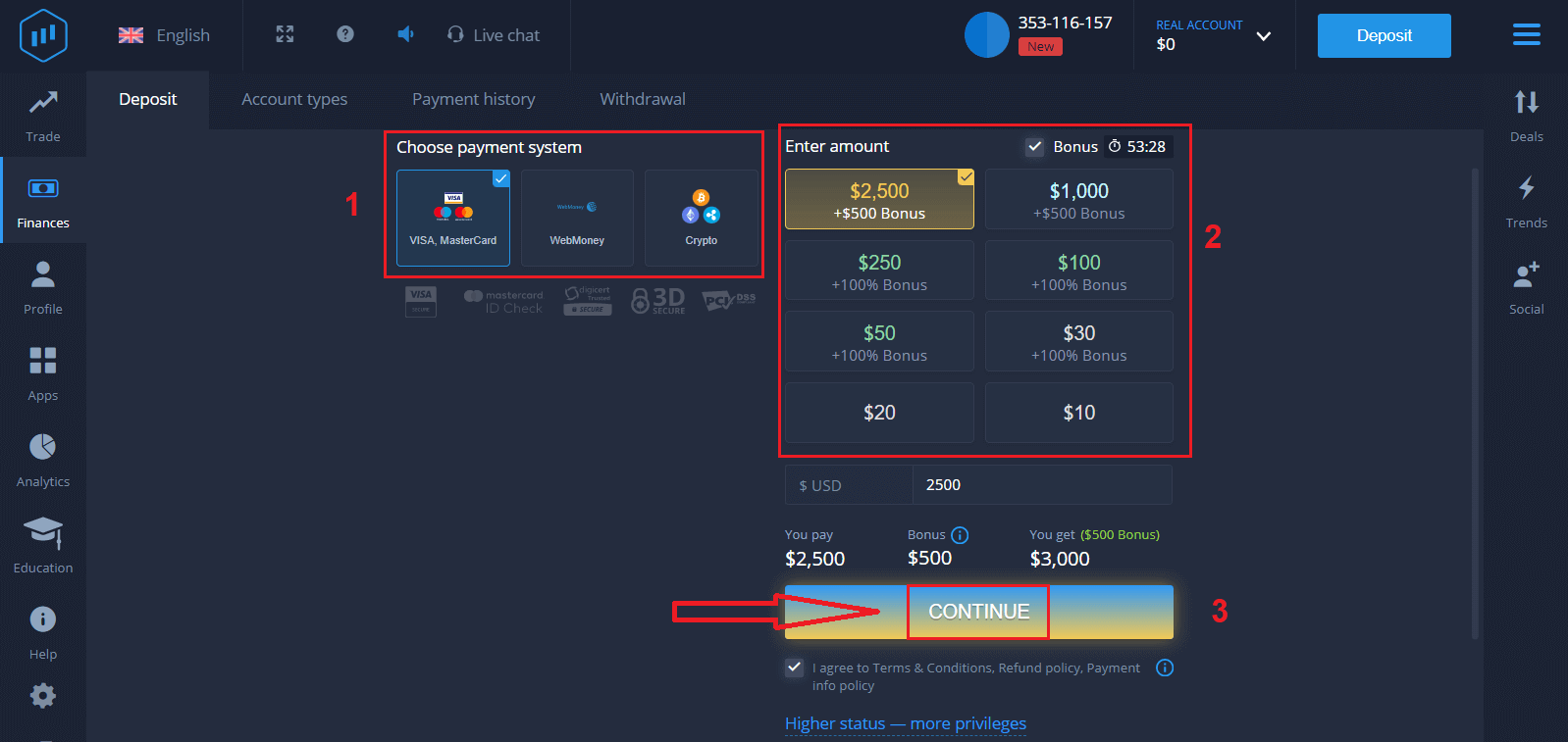 Como criar uma conta e registrar-se no ExpertOption