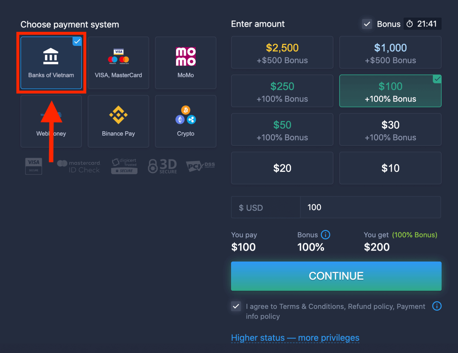 Како депоновати новац и трговати бинарним опцијама на ExpertOption