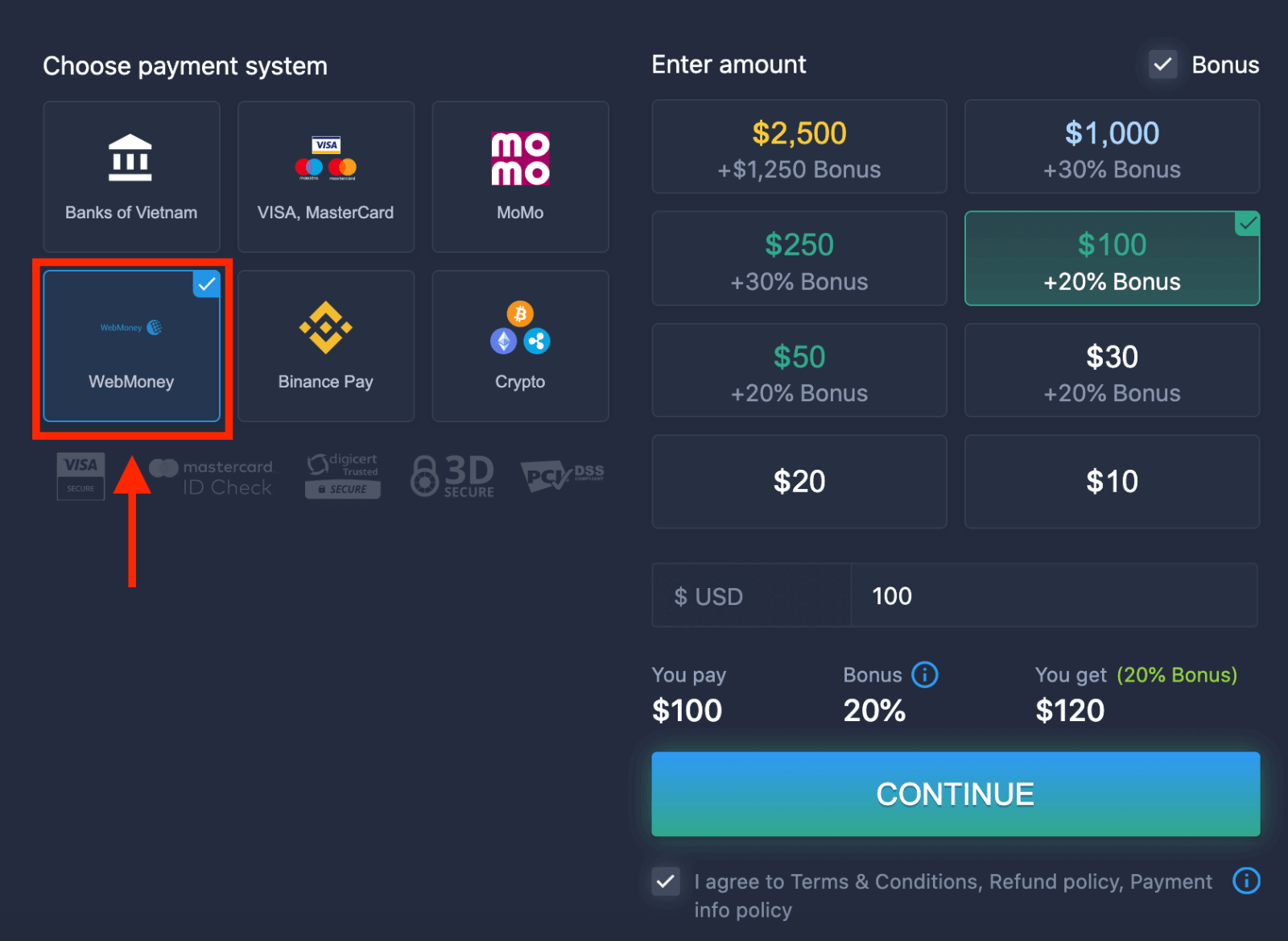 วิธีเข้าสู่ระบบและฝากเงินกับ ExpertOption