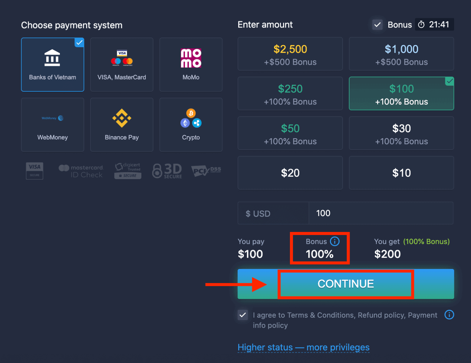 Cara Log Masuk dan Deposit Wang di ExpertOption Cara Log Masuk dan Deposit Wang di ExpertOption