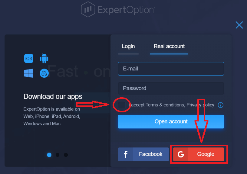 Cara Membuka Akaun di ExpertOption