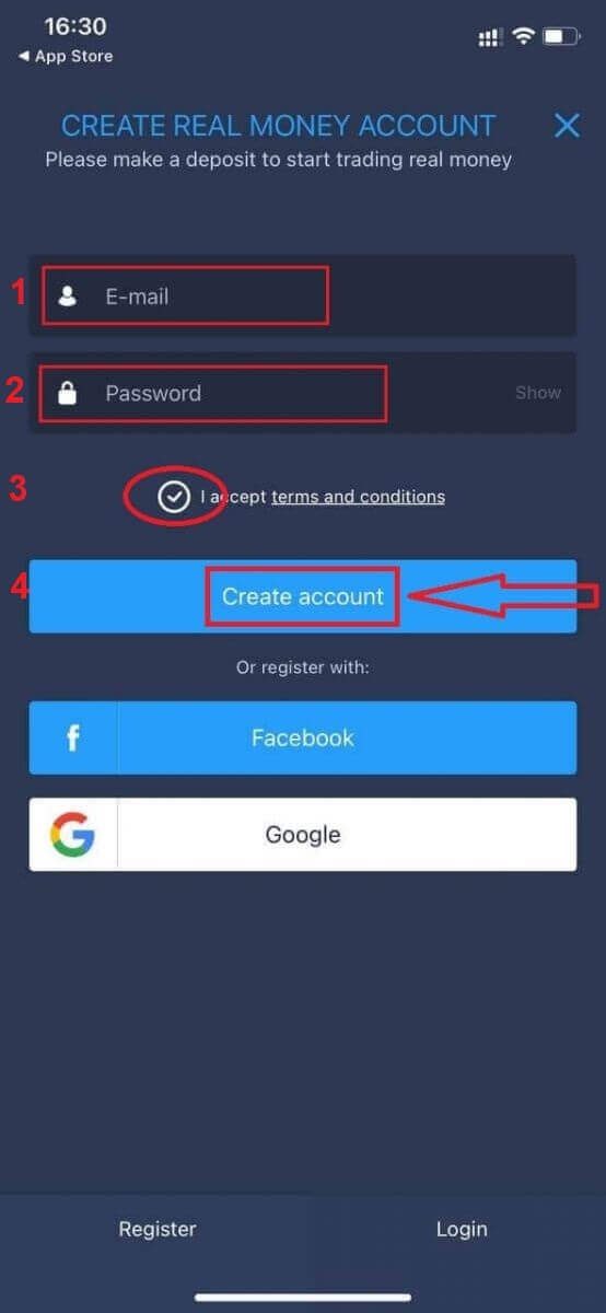 Како да региструјем налог на ExpertOption