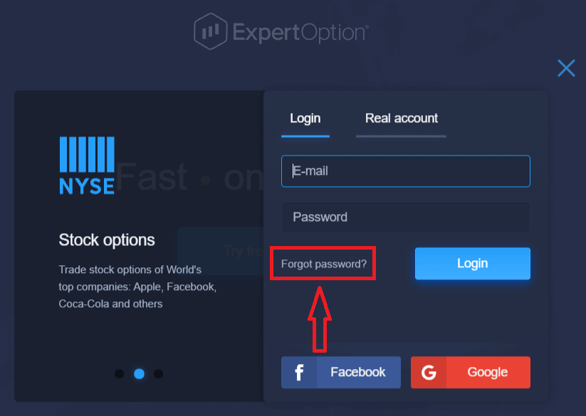 Come registrarsi e accedere all'account su ExpertOption